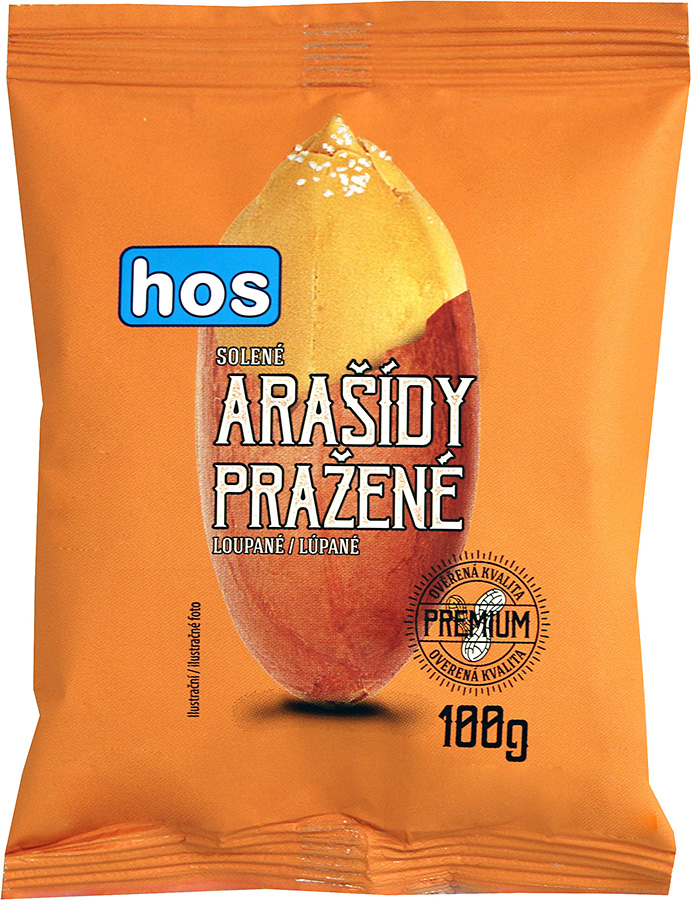 Arašídy loupané pražené solené HOS 100 g