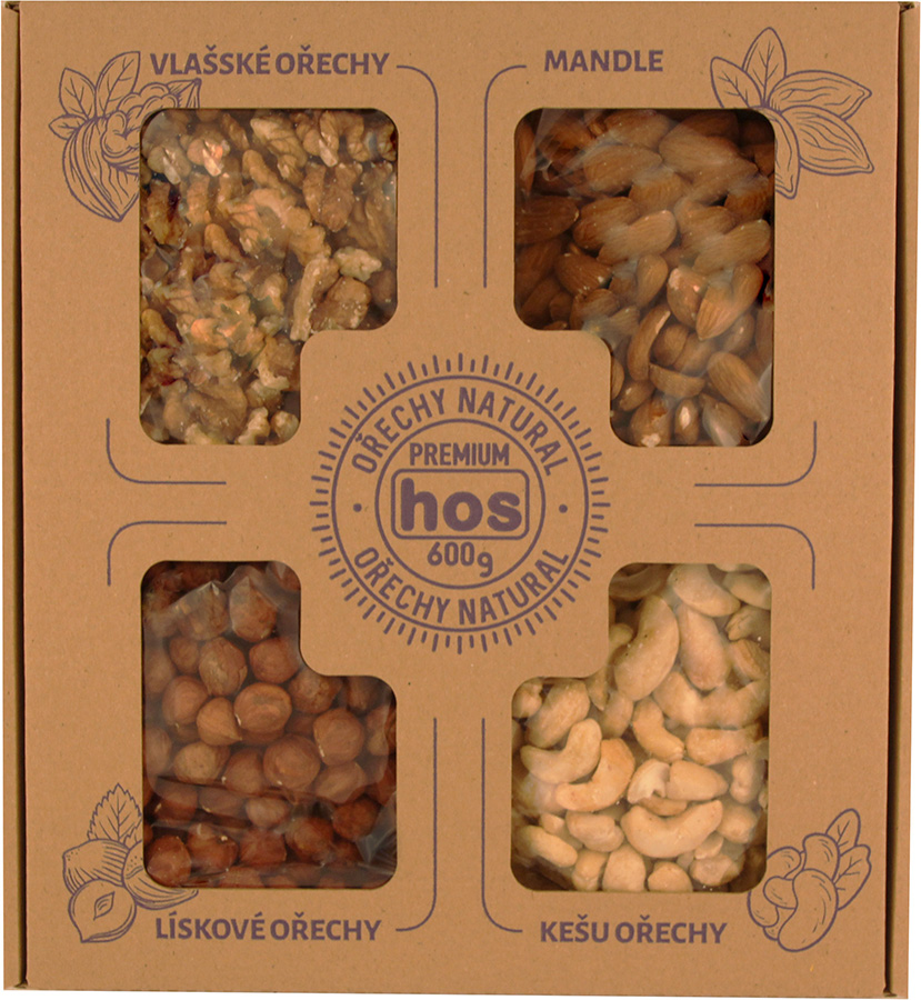 Dárková kazeta Ořechy natural 600 g