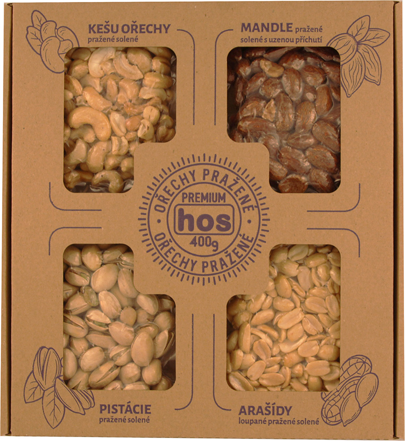 Dárková kazeta  Ořechy pražené 400 g