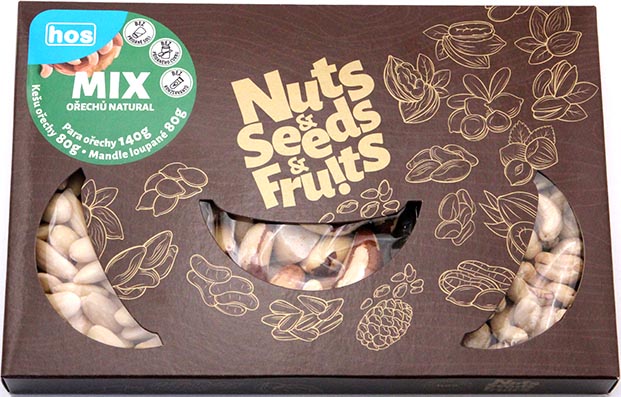 Krabička MIX ořechů natural 300 g HOS