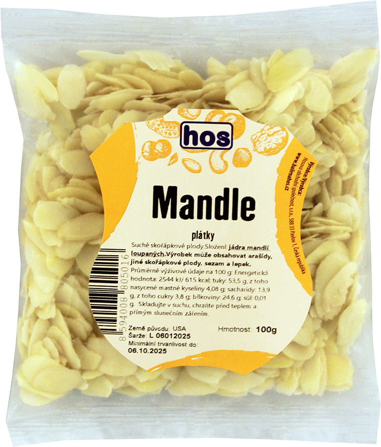 Mandle plátky 100 g