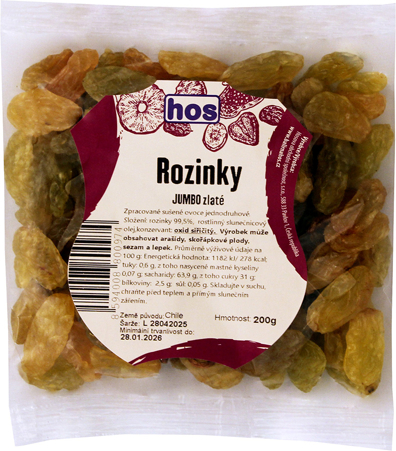Rozinky Jumbo zlaté 200 g